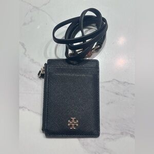 Tory Burch Card Holder Lanyard - Black